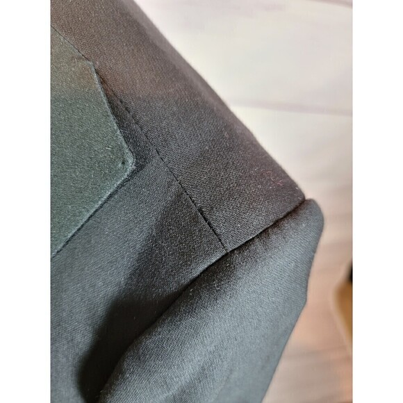 Brooks brothers shoulder pads button up blazer black size 8 - Picture 5 of 9